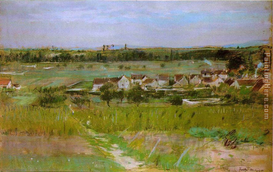 Le village de Maurecourt painting - Berthe Morisot Le village de Maurecourt art painting